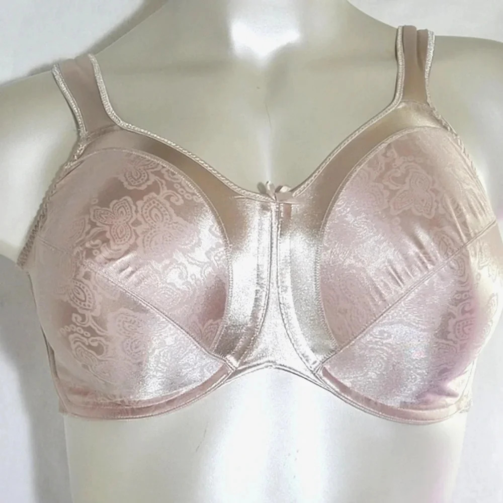 42DDD‎ Bali 3562 Satin Tracings Underwire Bra Nude NEW WITHOUT TAGS